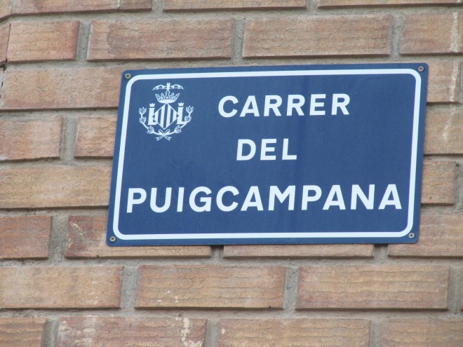 Placa calle Puigcampana
